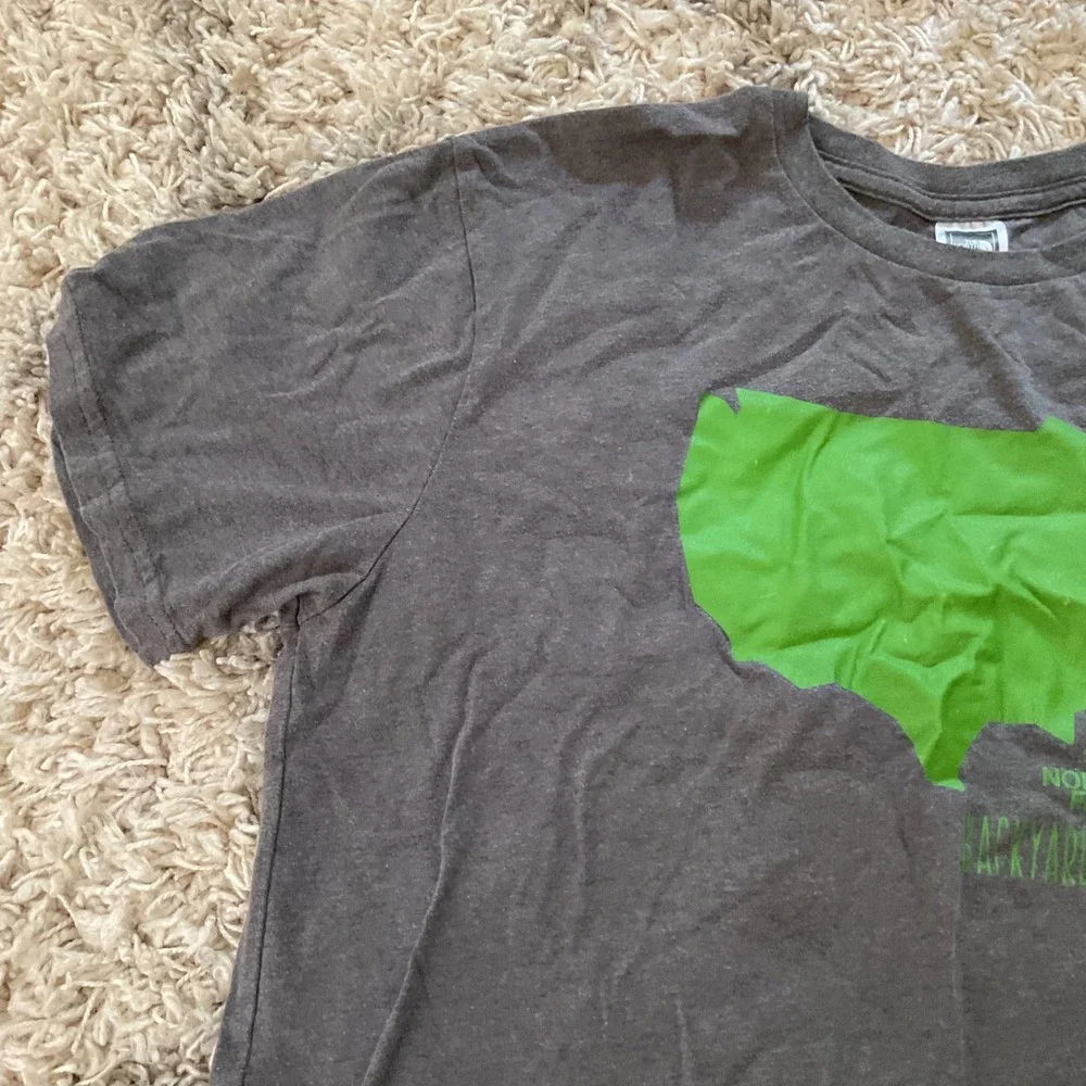 The‎ North Face Backyard Project Mens Gray USA Graphic T-Shirt Size Med Made USA